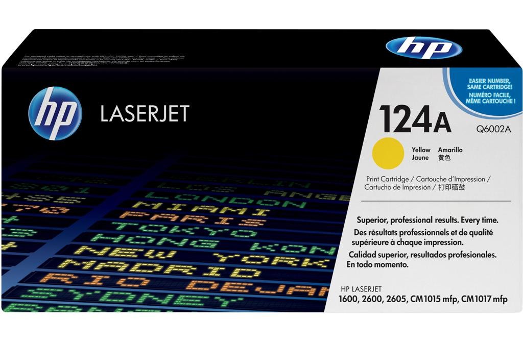 کارتریج لیزری رنگی اچ پی مدل HP  Yellow 124A - Q6002A