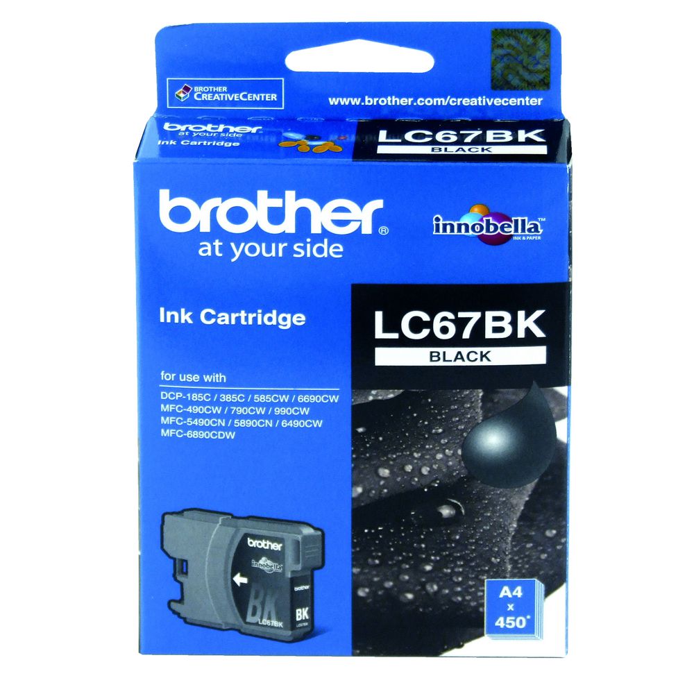کارتریج جوهرافشان مشکی برادر LC67